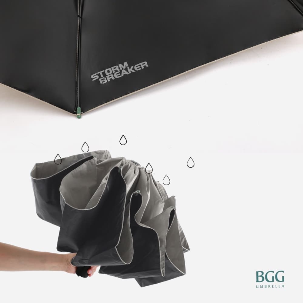 BGG Storm Breaker Windproof UPF50+ Reverse Folding Auto Umbrella ร่มพับกลับด้านอัตโนมัติ กันยูวี 100%…