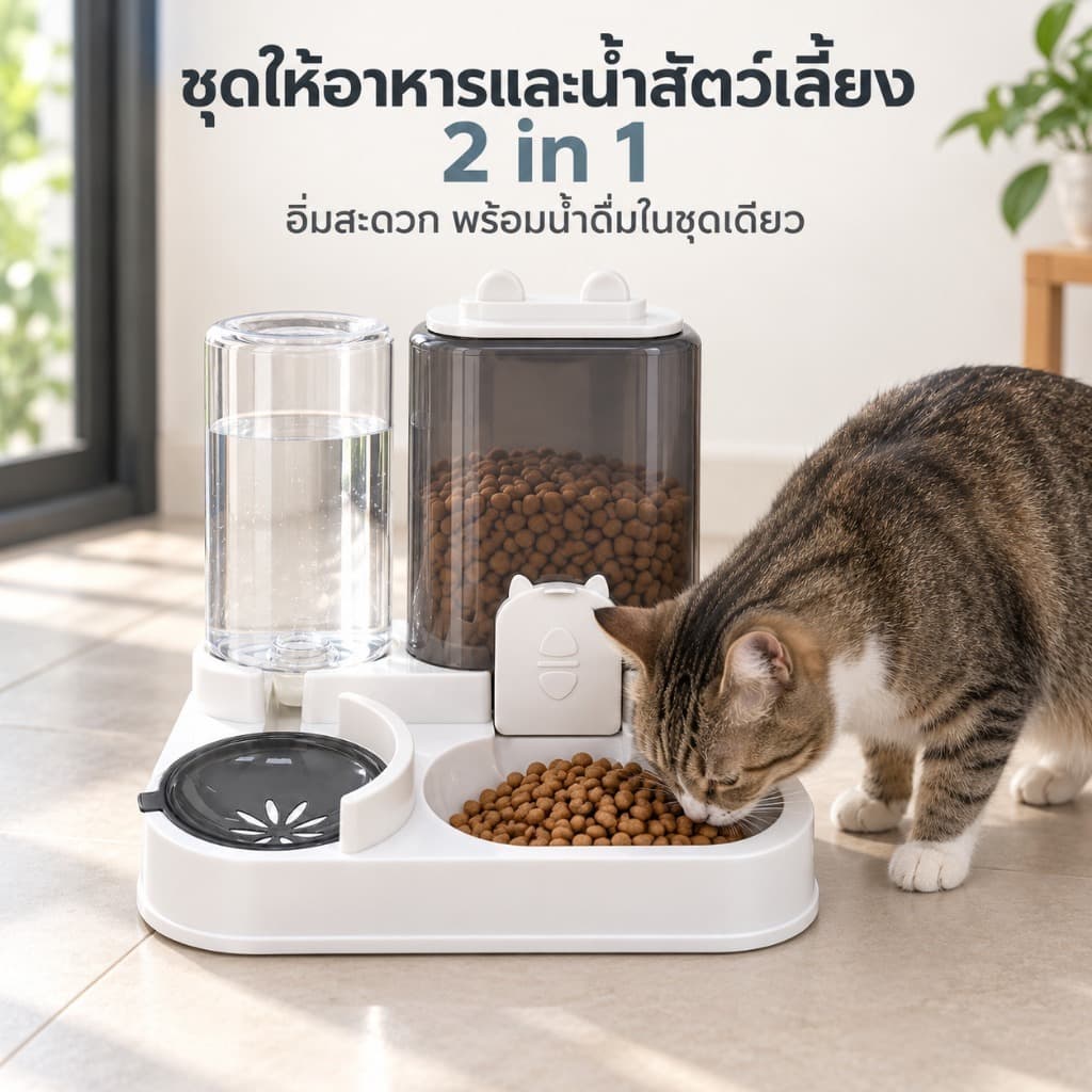 ที่ให้อาหารสัตว์เลี้ยง ที่ให้น้ําสัตว์เลี้ยง ที่ให้อาหาร-น้ําอัตโนมัติ ถ้วยอาหารแมว ชามอาหารแมว ราคาถูก…