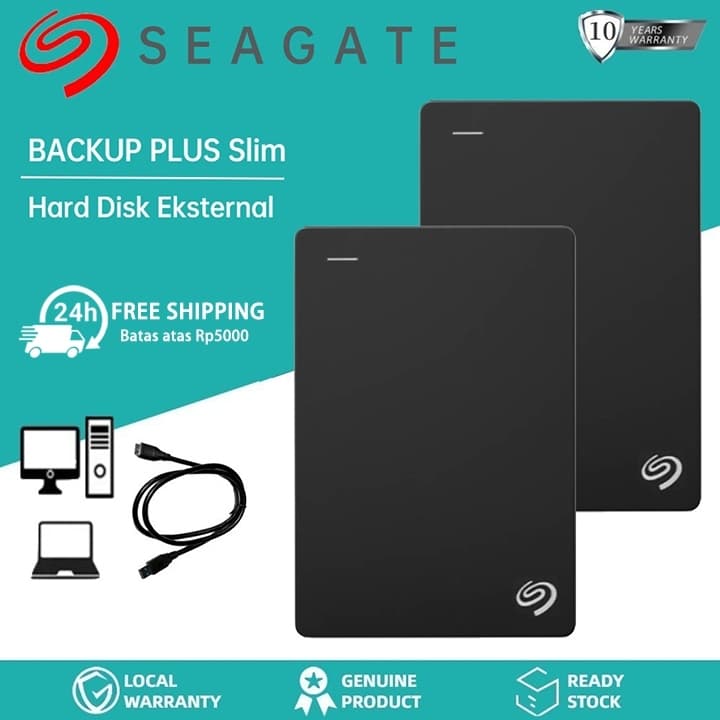 Seagate HDD Hardisk Eksternal 1TB/2TB Eksternal Harddisk Windows ด้วยรหัสผ่าน USB 3.0 ด้วยการกู้คืนข้อม
