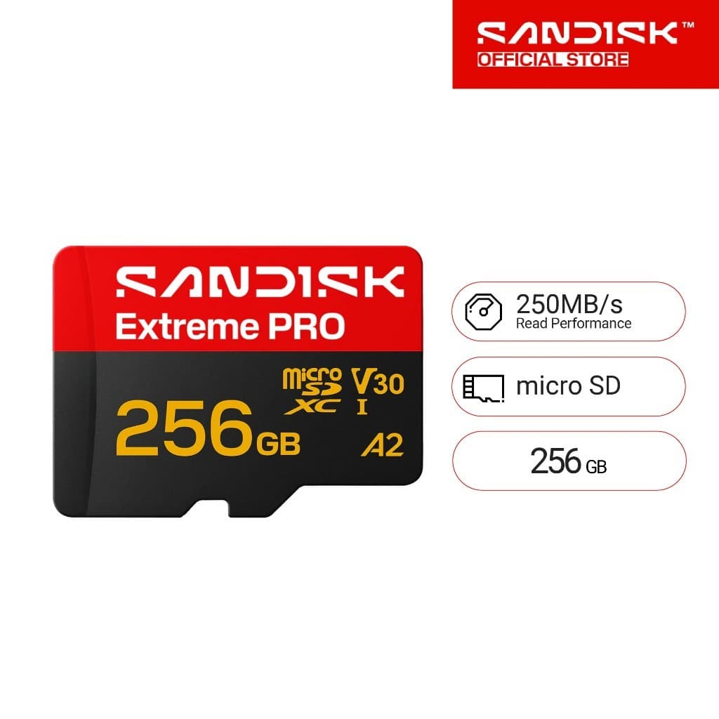 SANDISK Extreme PRO microSDTM UHS-I Card - 256GB (SDSQXCJ-256G-GS6MA)