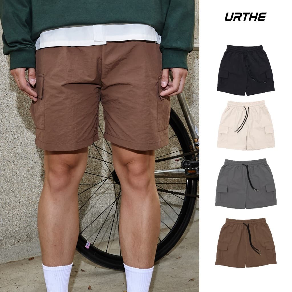 URTHE - กางเกงขาสั้น คาร์โก้ รุ่น NYLON CARGO SHORTS