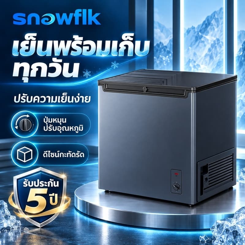 snowflk ตู้เย็นขนาดเล็กสําหรับใช้ในครัวเรือนพร้อมด้วยฟังก์ชั่นการแช่แข็งและตู้เย็นเหมาะสําหรับการแช่น้ํานมแม่ป…