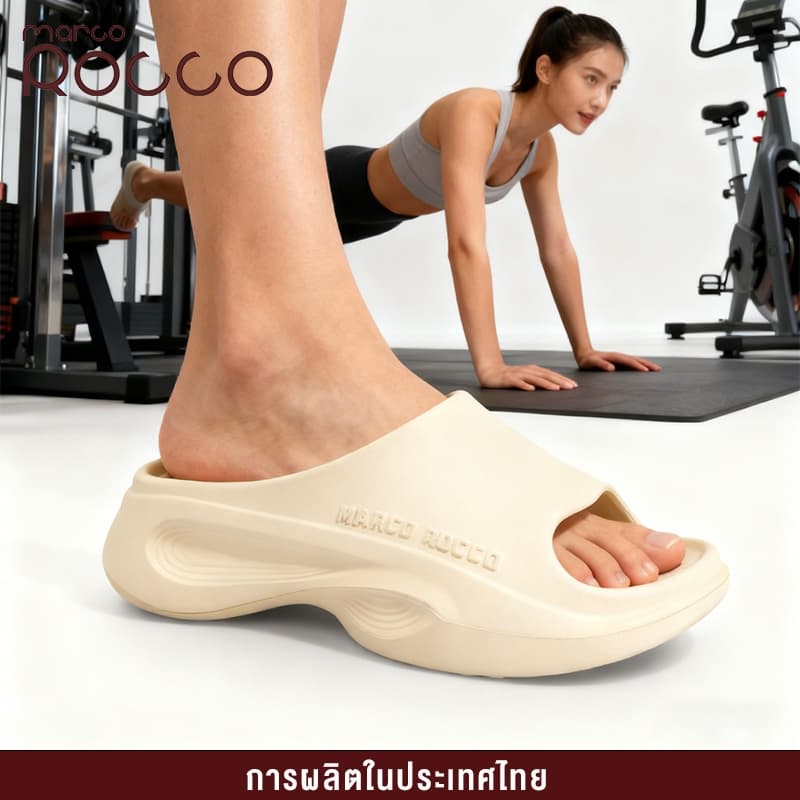Marco Rocco รองเท้าแตะกีฬา ผ่อนคลายเท้า ยืดหยุ่น ใช้ได้ทั้งฟิตเนสและกลางแจ้ง รองเท้านุ่ม MR8013
