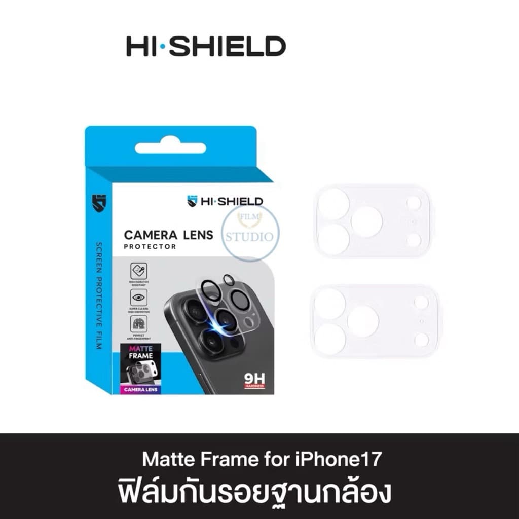Hi Shield MATTE FRAME CAMERA LENS ปกป้องรอบฐานเลนส์ ป้องกันรอยขีดข่วน สําหรับรุ่น iPhone…