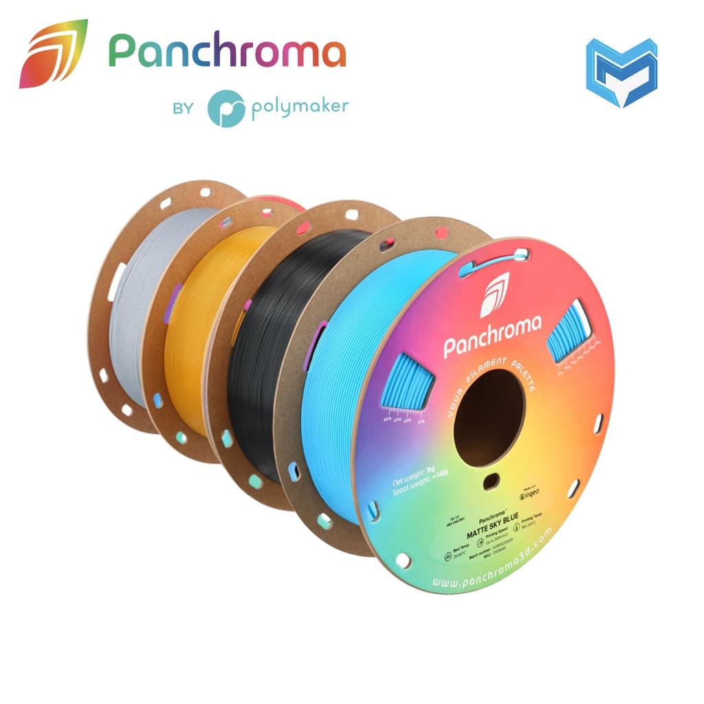 Panchroma PLA เส้นพลาสติก PLA ยี่ห้อ Polymaker น้ําหนัก 1 กก. พิมพ์ง่าย