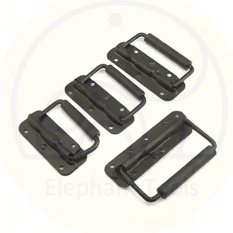 มือจับสปริงเปลือยดํา( ราคา 1ตัว) แบบไม่มีสกรู ที่จับแบบพับได้ 100mm ตู้ลําโพงDiy