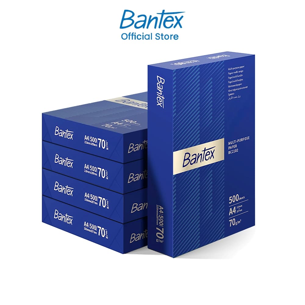 Bantex กระดาษ A4 70แกรม กระดาษถ่ายเอกสาร 1กล่อง 5รีม อัปเกรดคุณภาพ แพ็คเกจใหม่ Copy Paper