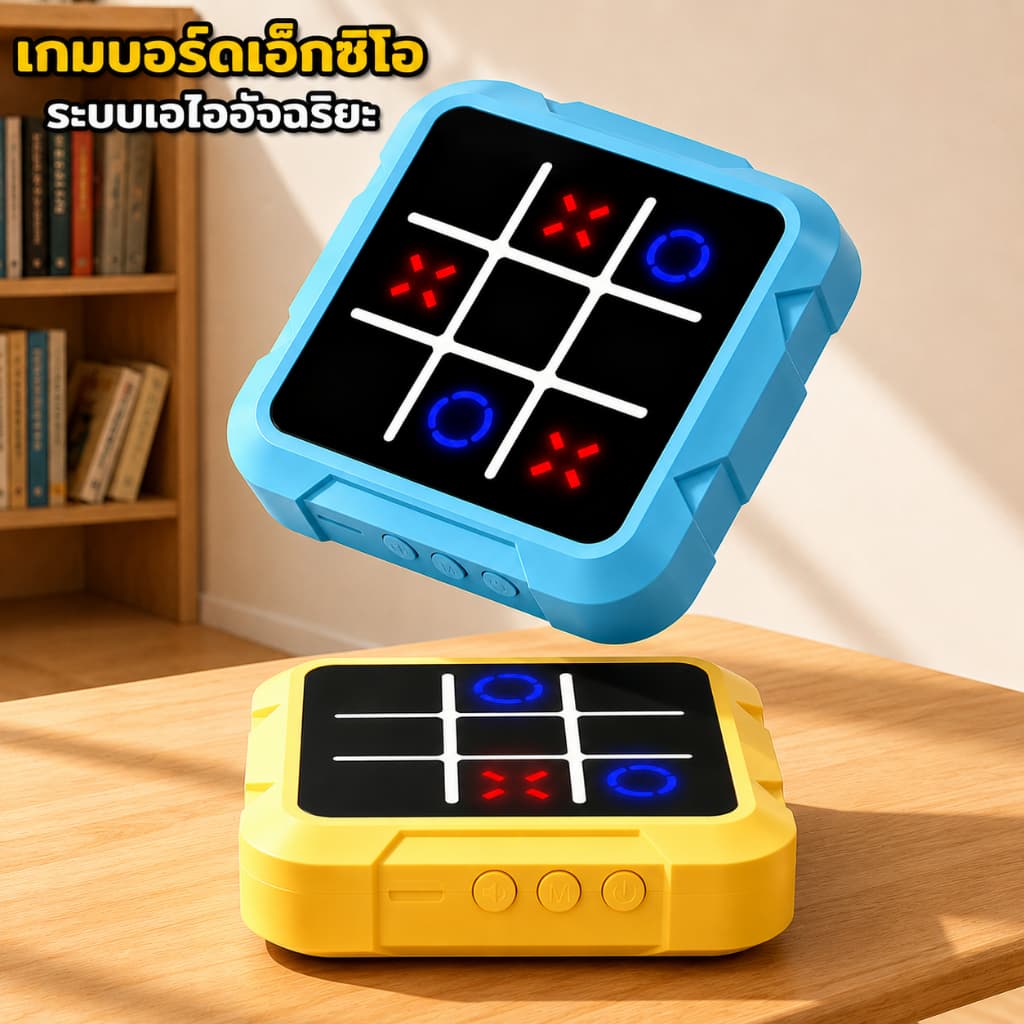 สมาร์ท Tic-Tac-Toe 3-in-1 กล่องเกมปัญญาสําหรับเด็กของเล่นครอบครัวเกมกระดานการฝึกอบรมหน่วยความจําและโฟกัส…