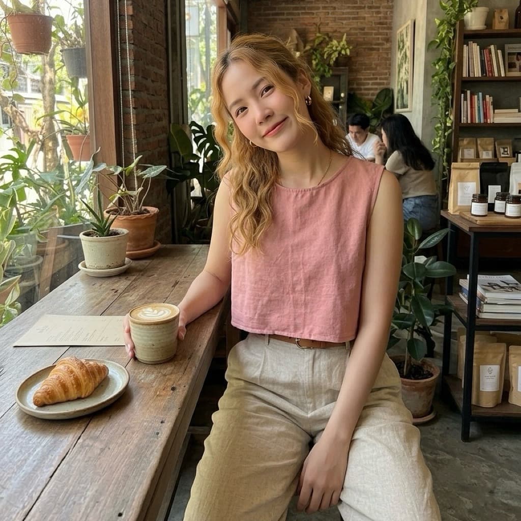 เสื้อครอป ผ้าฝ้ายฟอกนุ่ม พร้อมส่ง อก40-44 นิ้ว ความยาว 17-18 นิ้ว { ครอปแขนกุด }
