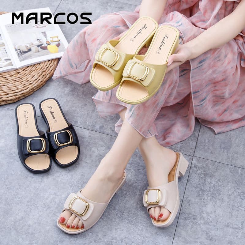 MARCOS รองเท้าแตะสตรี รองเท้าสตรี รองเท้าส้นสูง รองเท้าส้นสูง รองเท้าส้นสูง รองเท้าส้นสูง รองเท้าส้นสูง… รูปที่ 1
