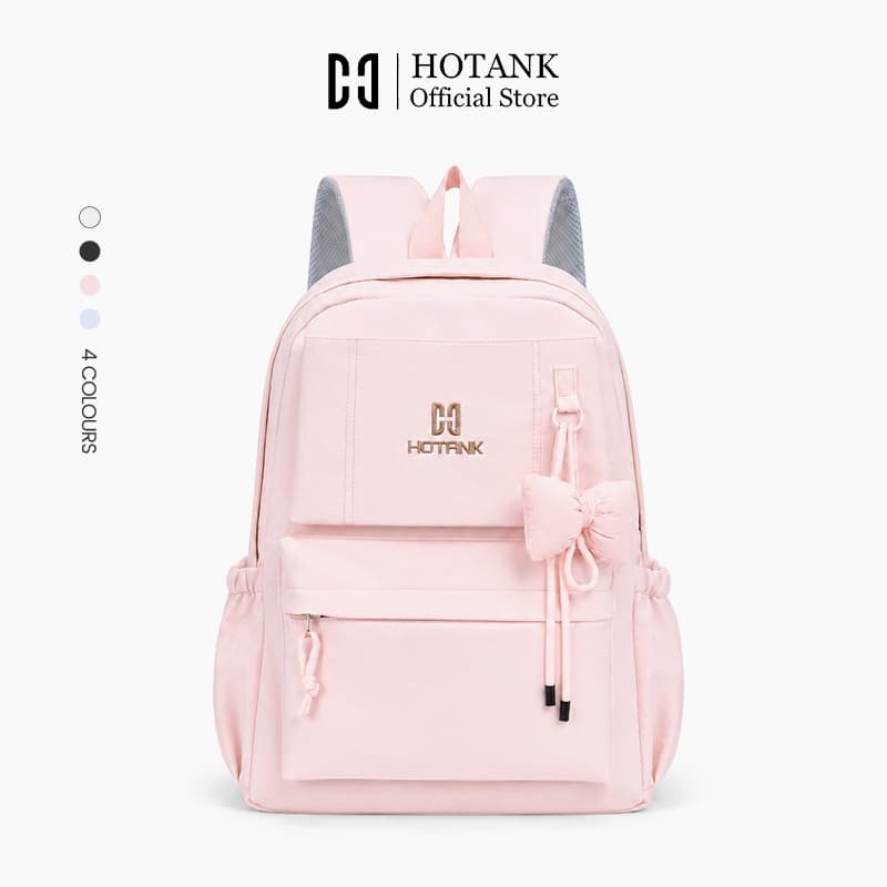 HOTANK กระเป๋าเป้านักเรียนหญิง ผ้าไนลอนทนทาน หลายช่องในตัว ดีไซน์น่ารัก เหมาะกับสาววัยรุ่นทุกวัน
