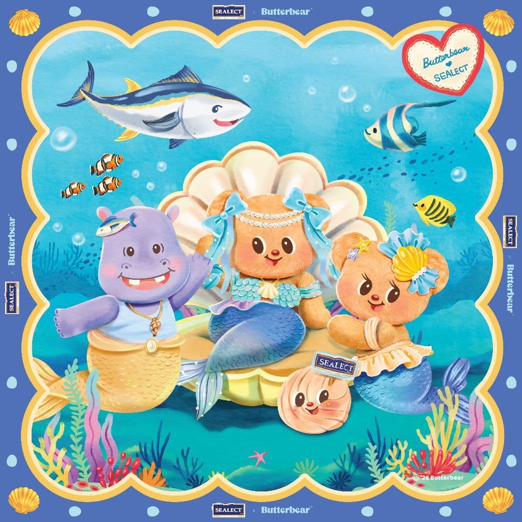 ผ้าพันคอ SEALECT x Butter bear (คละลาย)