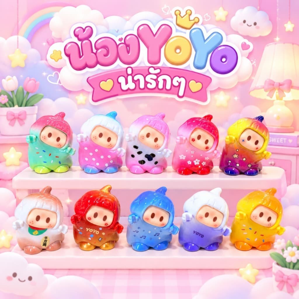 การ์ตูนโมเดล MODEL ไม่เจาะ ตุ๊กตรน่ารักๆ มีหลากหลายแบบ โมเดลตกแต่งโต๊ะ DIY