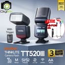 Godox Flash TT520III พร้อม Trigger, แมนนวล ( ใส่เฉพาะรุ่นที่มีจุดเชื่อมต่อตรงกลาง Hot Shoe) & S2, SA-K6, RF60…