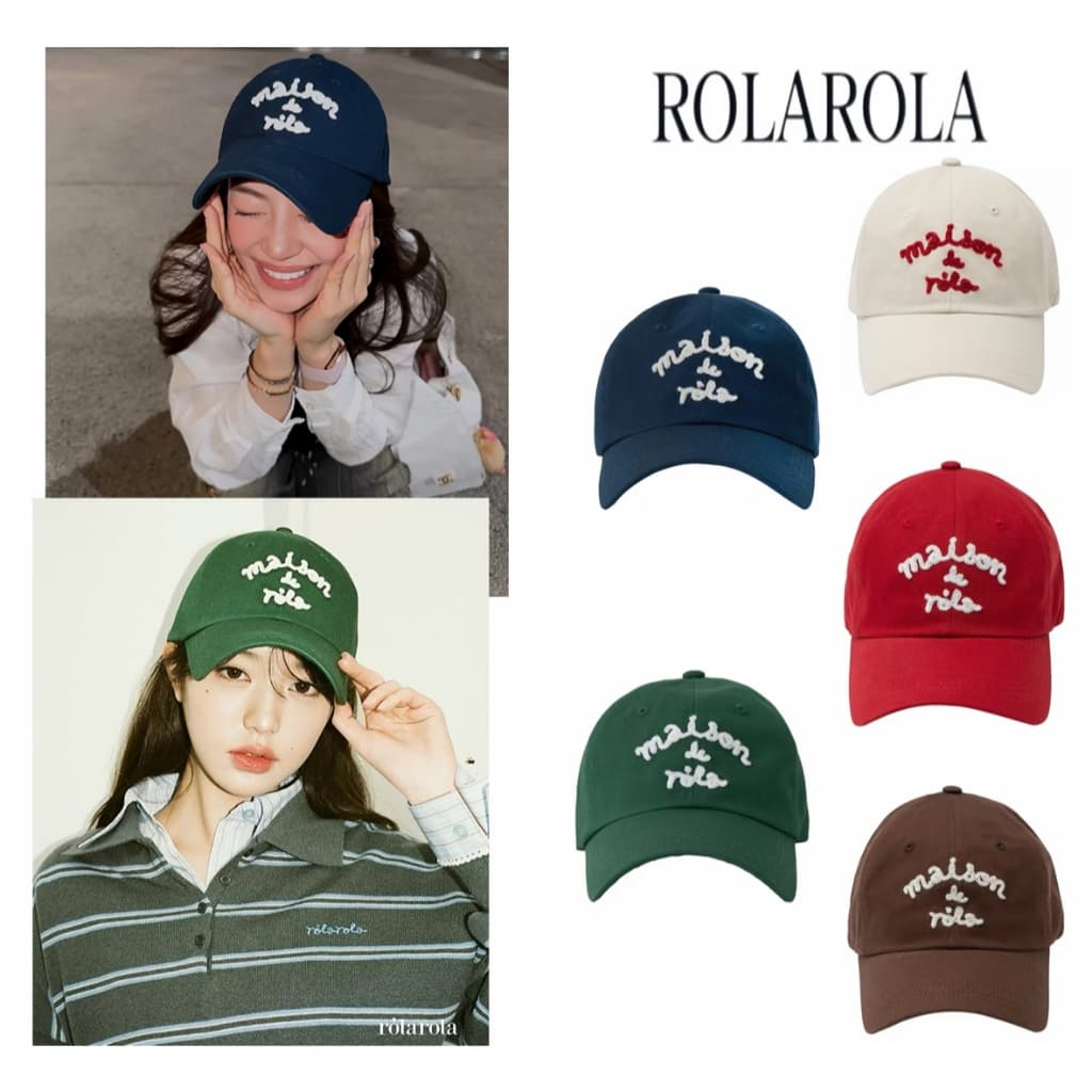 ROLAROLA MAISON DE ROLA BALL CAP หมวกเกาหลี/ที่บังแดด/หมวกกันแดด