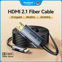 ส่งจาก กทม Seamwi Fiber Optical HDMI 8K 2.1 Cable,8K/60Hz 4K/240Hz HDR,48Gbps ความยาว 5-50m