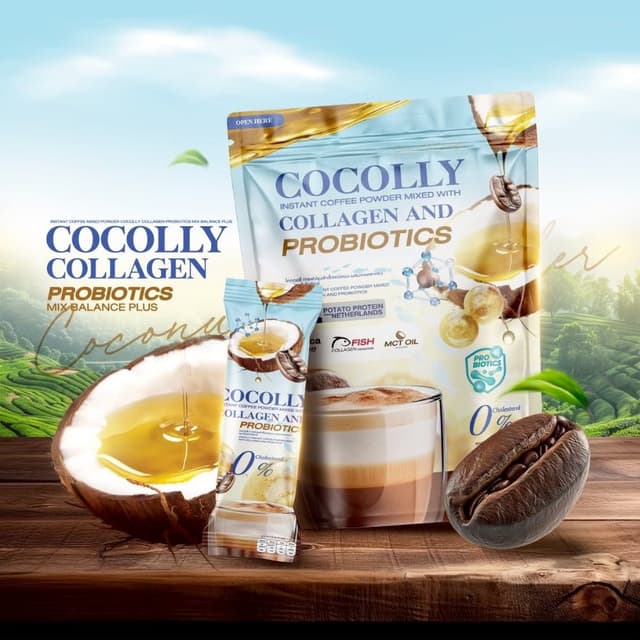 Cocolly กาแฟนม ช่วยบํารุงผิวพรรณ บํารุงกระดูก ลดความอยากอาหาร สารสกัดจากมะพร้าว