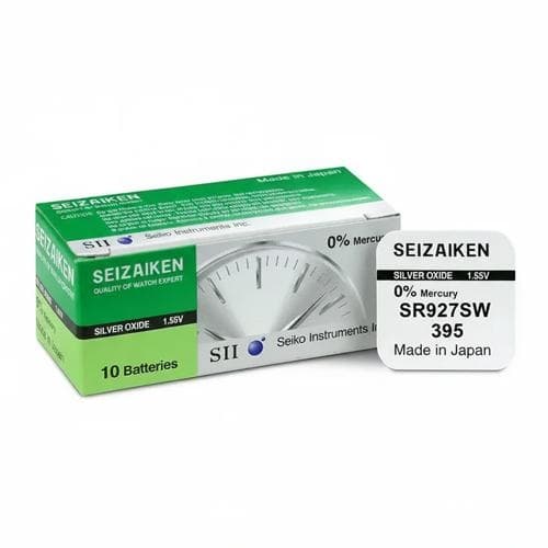 ถ่านกระดุม Seizaiken 395 / SR927SW จําหน่ายแบบยกกล่อง มี 10 ก้อน