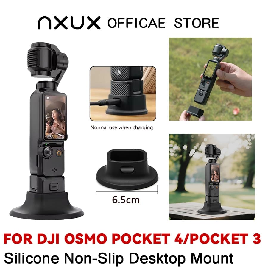 สําหรับ OSMO Pocket 4 3 ฐานยืนกล้อง เดสก์ท็อปที่ทําจากซิลิโคนสําหรับการถ่ายภาพวิดีโอสตรีมสดฐานติดตั้งสําหรับ…