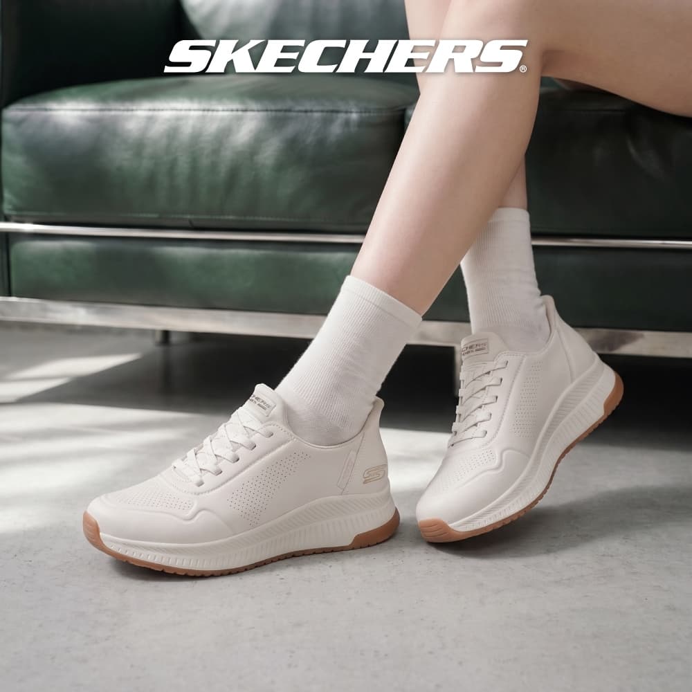 Skechers สเก็ตเชอร์ส รองเท้าลําลองผู้หญิง Women Slip-Ins BOBS Sport Squad 4 Key Look Casual Shoes - 117740-WHT