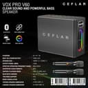 CEFLAR VOX PRO V60 ตู้ลําโพงบลูทูธ พร้อมไมโครโฟนไร้สายถือคู่พกพาสะดวก