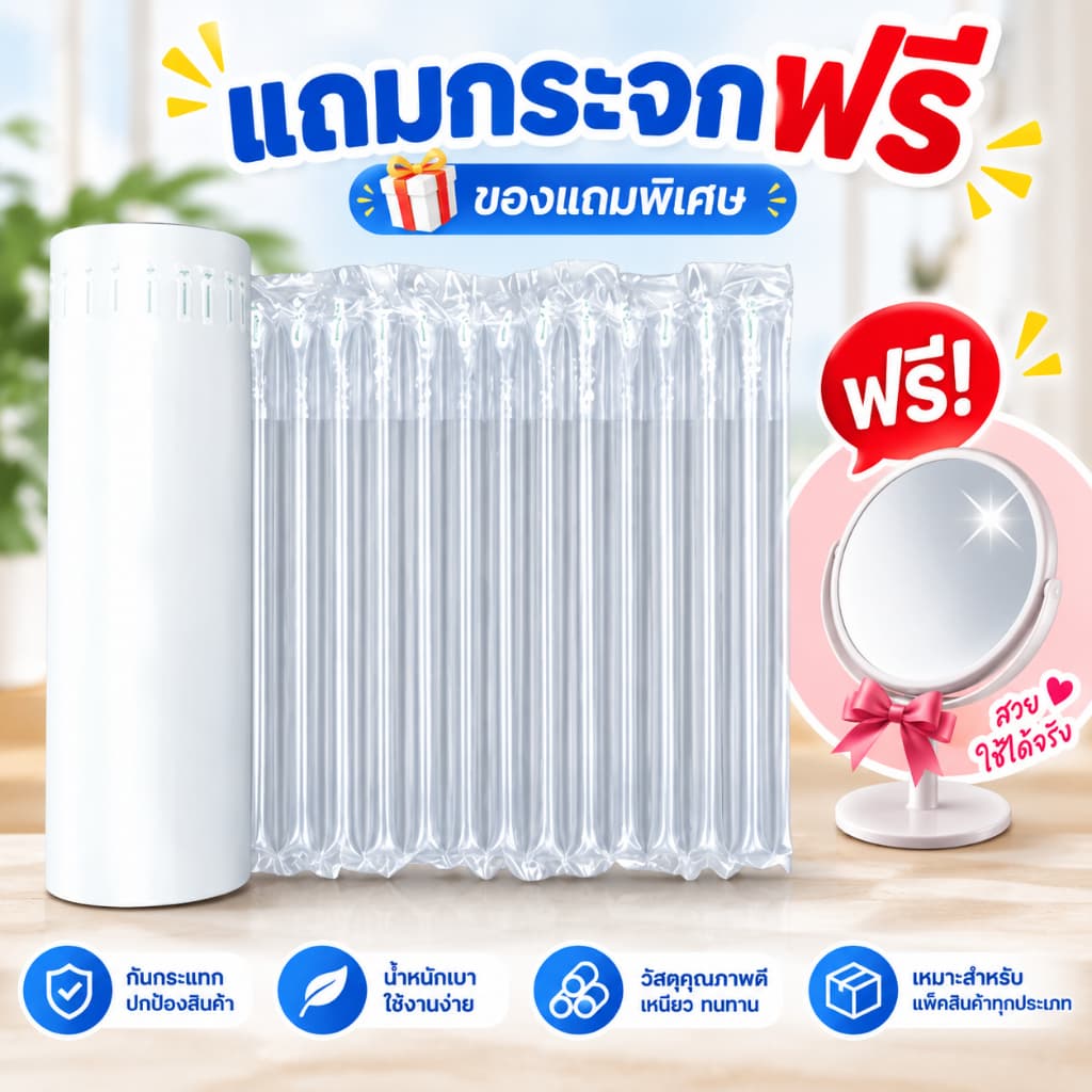สั่งซื้อกระจก รับฟรีพลาสติกกันกระแทก ปกป้องสินค้าไม่แตก รูปที่ 1