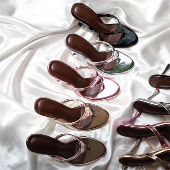 YOURSHOES N51 (⚠️เท้าอวบ +1ไซส์) / รองเท้าส้นสูง 3.8นิ้ว รองเท้าหูหนีบ