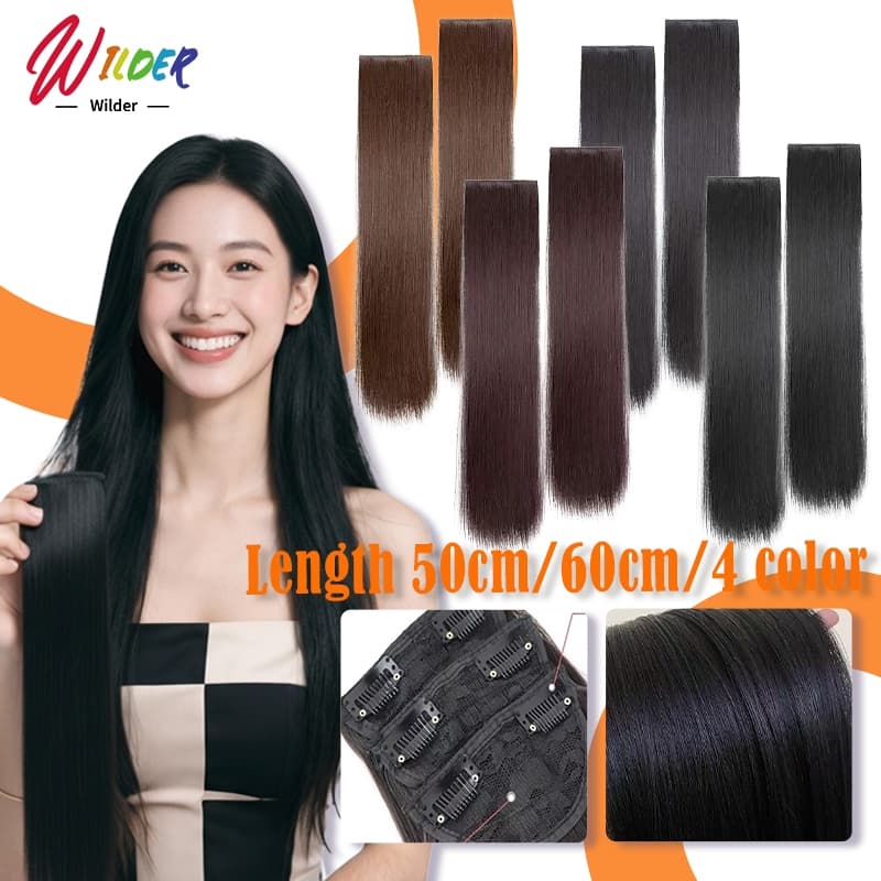 แฮร์พีชแบบช่อ ตรง ยาว 50cm/60 cm ต่อผมแบบไร้รอยต่อ เหมาะสําหรับ ใช้ในชีวิตประจําวัน ออกเดท ปาร์ตี้