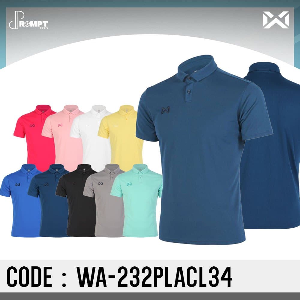 ถูกแทบทุน เสื้อโปโลวอริกซ์ WARRIX PIN POLO SHIRT รหัส WA-232PLACL34 แท้100%