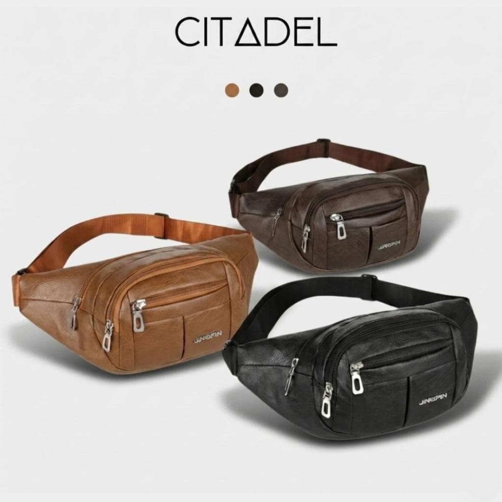 CITADEL กระเป๋าคาดอก คาดเอว หนัง PU กันน้ํา กระเป๋าแฟชั่น Unisex ใส่วิ่ง ใส่เที่ยว ความจุเยอะ B-9