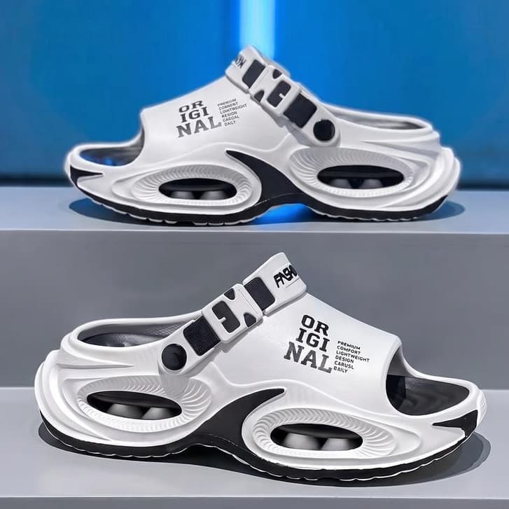 FOYA SHOES รองเท้าแตะกีฬาEVAผู้ชาย พื้นหนา5ซม นุ่มใส่สบาย ทนทาน กันลื่น สไตล์อินสตา ไม่มีกลิ่น ส่งกรุงเทพ