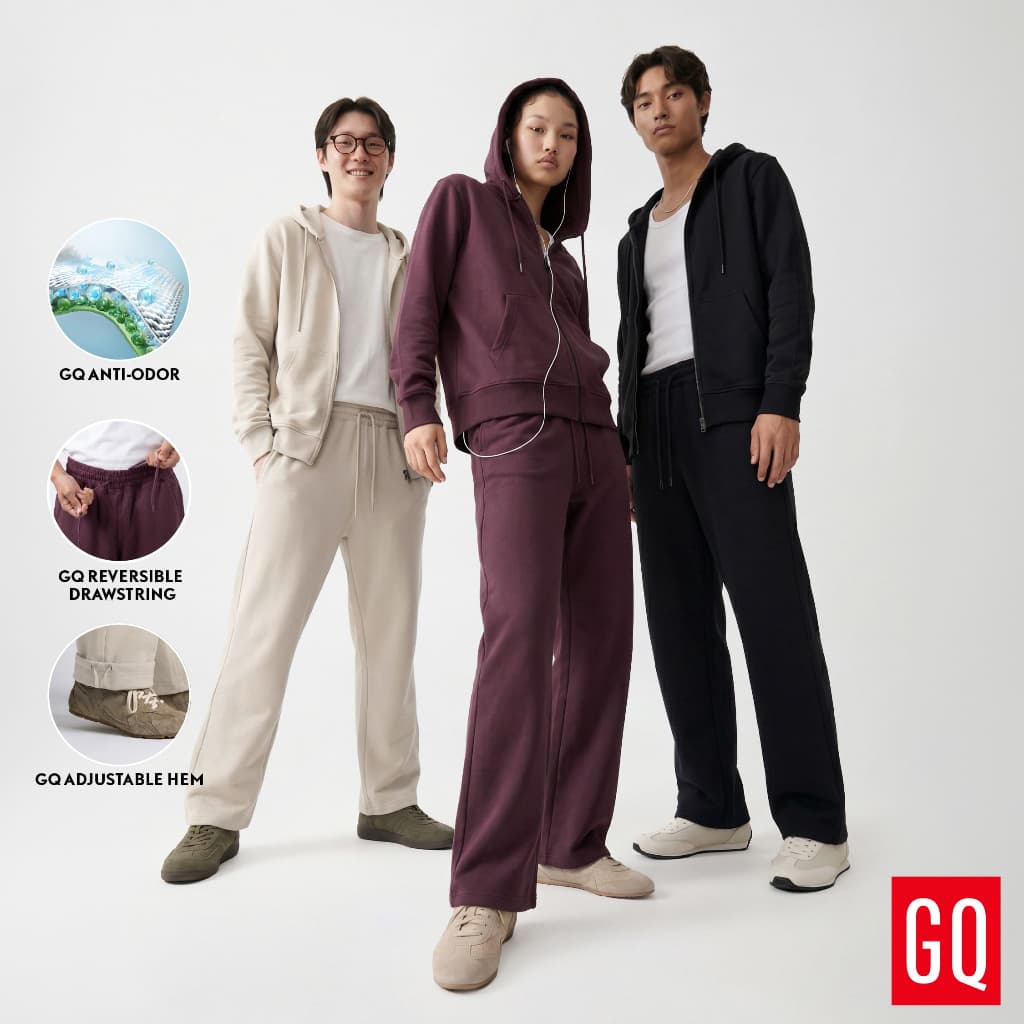GQ Minimal Sweatpants กางเกงลําลองขายาว ช่วยลดการสะสมของแบคทีเรีย ผ้านุ่มสบาย ใส่ขึ้นเครื่องได้แอร์พอร์ตลุค