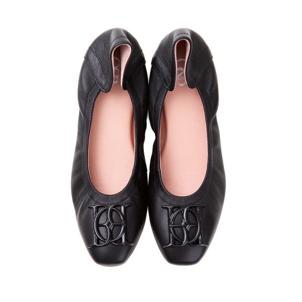 O&B รองเท้าหนังแกะ รุ่น AUDREY CREST IN DELUXE BLACK-11087CS27782F_F6BKXX