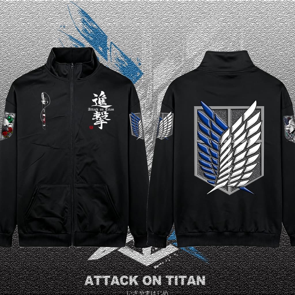 Attack on titan/ยืนคอ Cardigan/Teen And Adult Boys Anime Style แจ็คเก็ต เสื้อโค้ท/hooded…