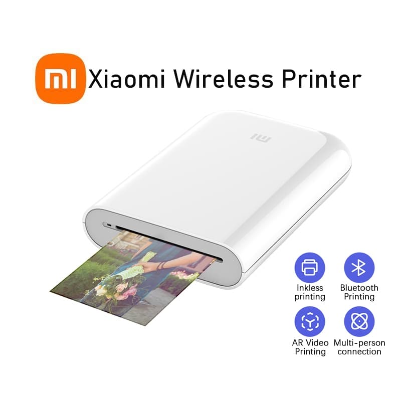 Xiaomi Mijia Printer เครื่องพิมพ์ภาพถ่ายแบบพกพา บลูทูธ จาก (พิมพ์ได้โดยไม่ใช้หมึก วิดีโอและเสียง AR ขนาดเล็ก…