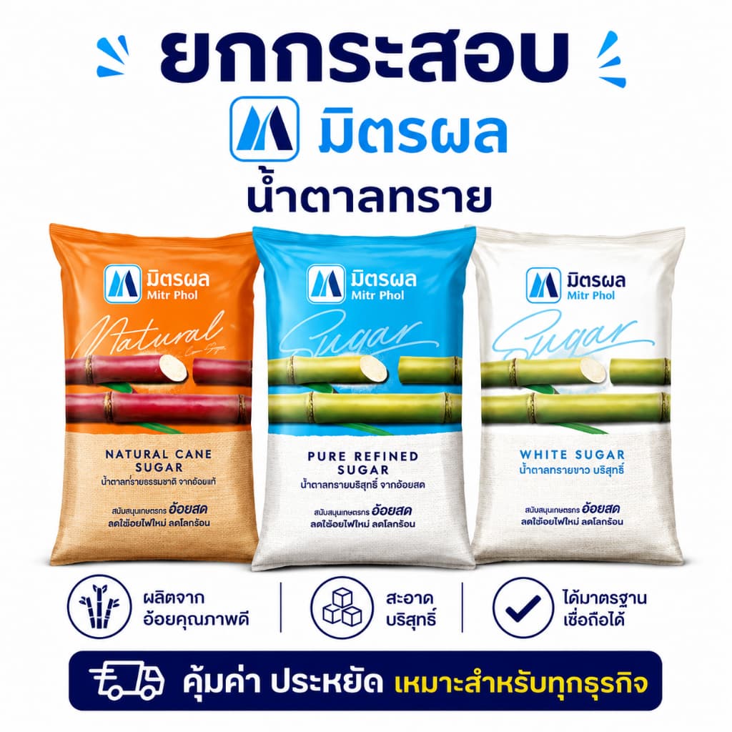 *ยกกระสอบ* ตะกร้ารวมน้ําตาล ตรา มิตรผล ขนาด 1 กก.
