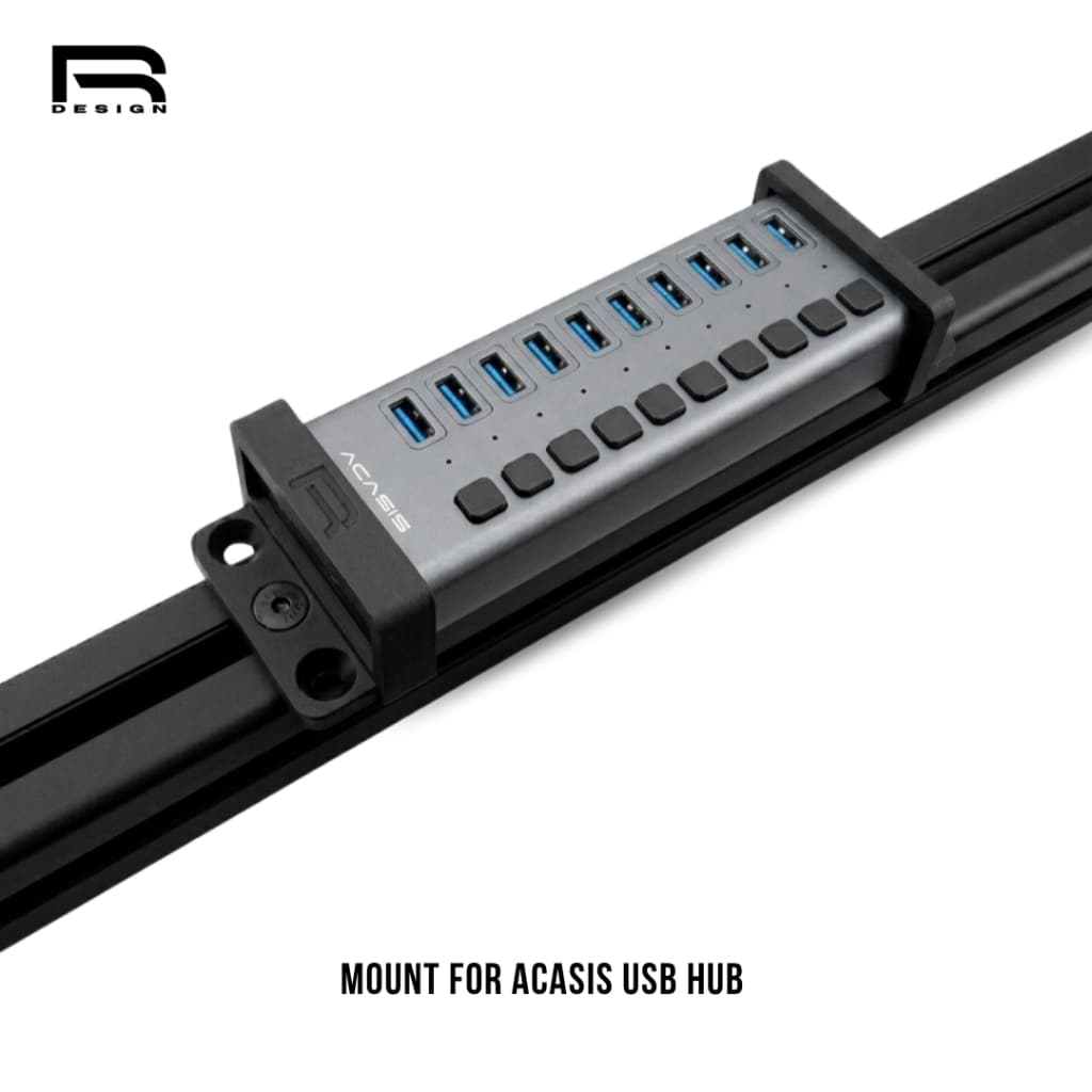 Mount for acasis usb hub ชุดยึด ติดกับ Rig อลูมิเนียมโปรไฟล์ by R Design simulator