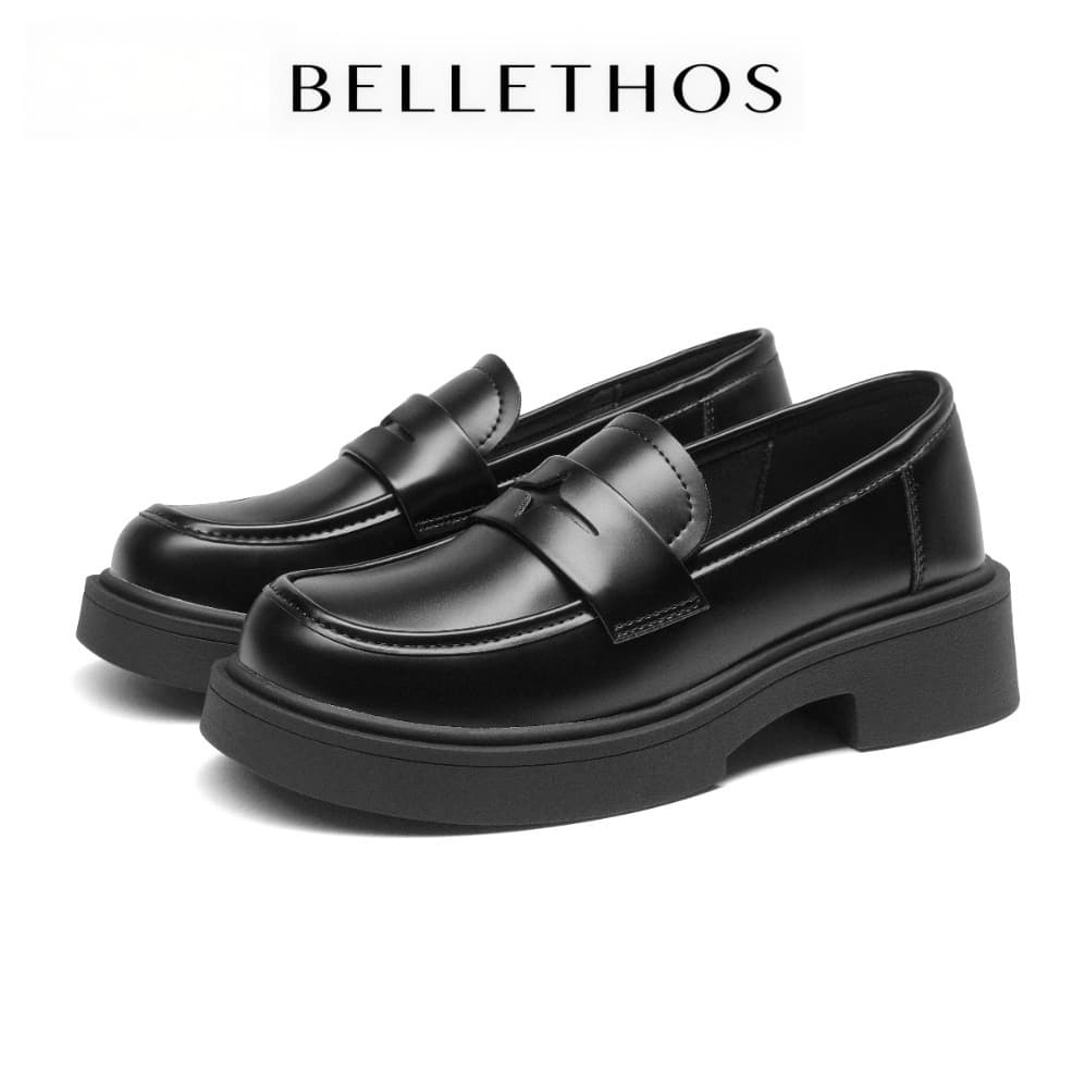 BELLETHOS รองเท้าโลฟเฟอร์คลาสสิก นุ่มสบายไม่เสียดสีเท้า การเดินทางประจําวัน 35-40