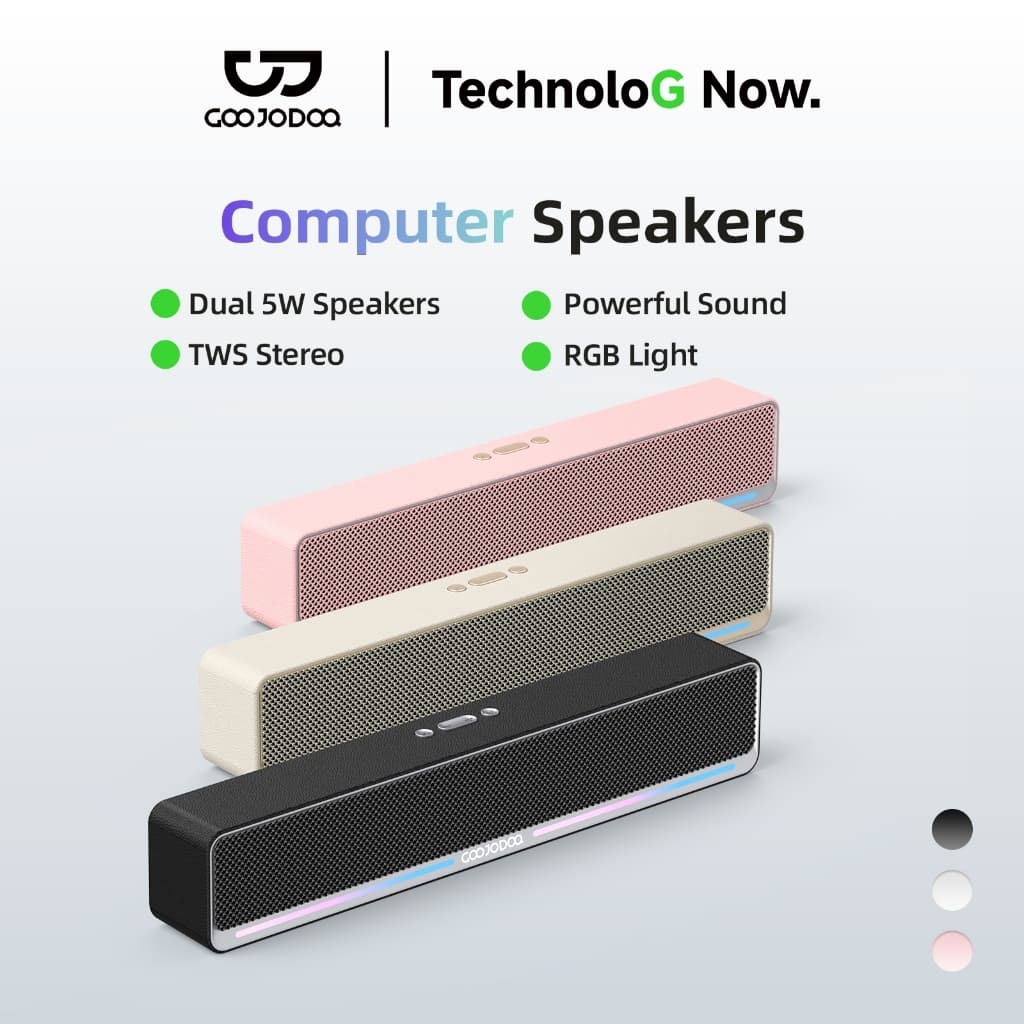 GOOJODOQ Ab4110 ลําโพง ลําโพงขนาด 5 วัตต์ จํานวน 2 ตัว Bluetooth 6.0 RGB 1500mAh Type-C