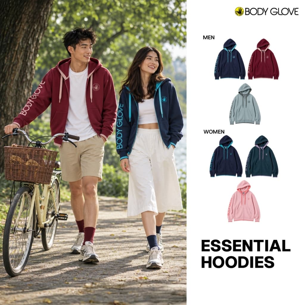 BODY GLOVE ESSENTIAL HOODIE 2026 - เสื้อฮู้ดดี้แขนยาว Essential รวมสี