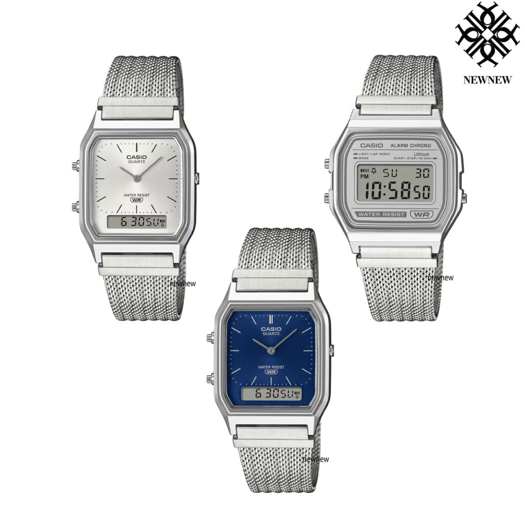CASIO นาฬิกาข้อมือ A158WEM-7 A158WEM-3 AQ-230EM-2A AQ-230EM-7A ของแท้ประกันศูนย์ 1ปี