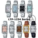 !!ประกัน1ปีและกล่อง CMG!! CASIO รุ่น LTP-1234DD LTP-1234DS นาฬิกาผู้หญิง สี่เหลี่ยม LTP-1234 LTP1234