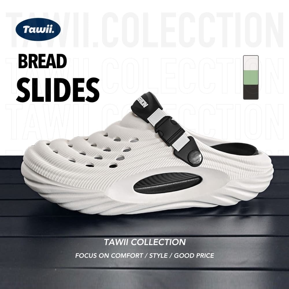 Tawii. รองเท้าแตะ ผู้ชาย กันลื่น ระบายอากาศ แผ่นรองเท้าถอดออกได้ สไตล์ลําลองกลางแจ้ง หนา 5 เซนติเมตร