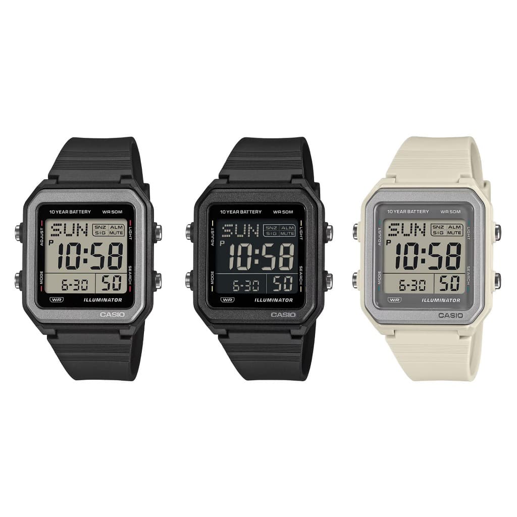 Casio Standard นาฬิกาข้อมือผู้ชาย สายเรซิน รุ่น W-221H (W-221H-1A,W-221H-1B,W-221H-8A)