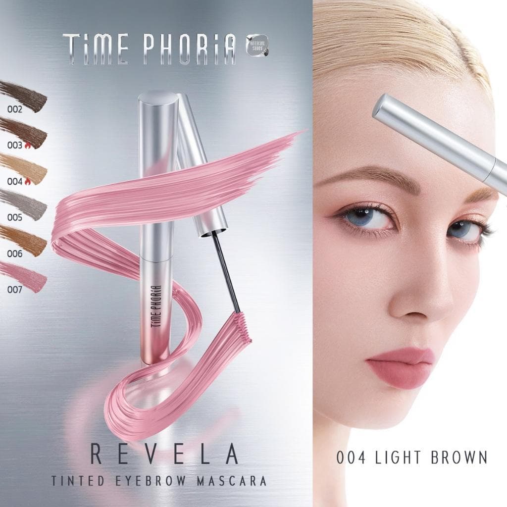 TimePhoria Revela Tinted Eyebrow Mascara เจลย้อมคิ้ว ติดทนยาวนาน ไม่เลอะ สีชัด กันน้ํากันเหงื่อ