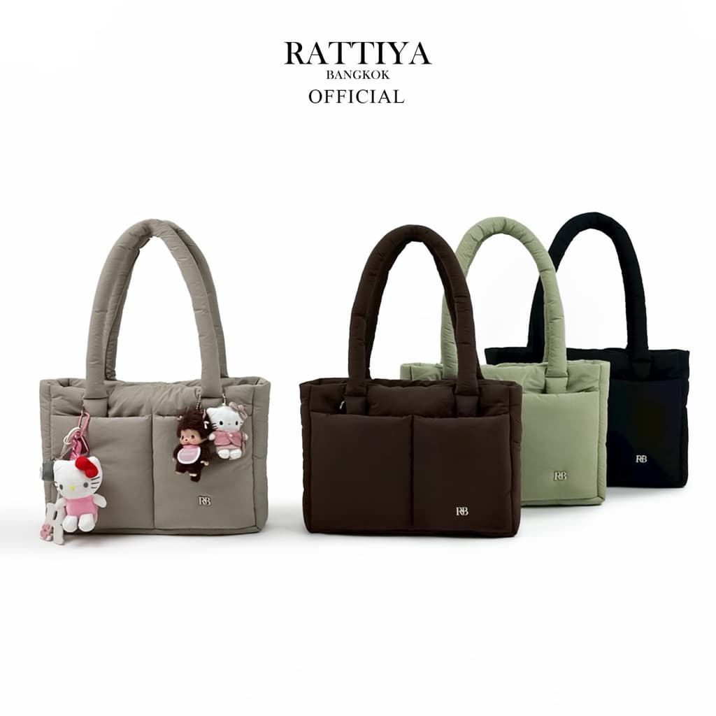 Everyday Puffy Crinkle Nylon / 4 colors กระเป๋านุ่มนิ่ม น้ําหนักเบา ผ้ากันน้ํา สะพายไหล่ สไตล์มินิมอล