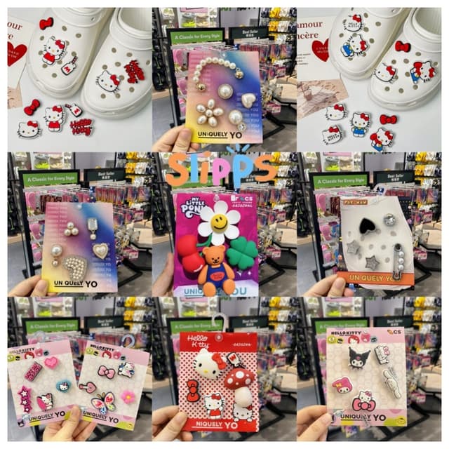 <ส่งจากกรุงเทพฯ> OriginalJibbitz Crocs ตั้งค่าอุปกรณ์เสริมคู่การ์ตูน 100% ของ Crocs ที่เหมาะสําหรับ Crocs