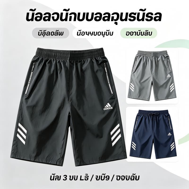 เก็บเงินปลายทาง กางเกงขาสั้นผู้ชาย เอวยืดพร้อมเชือกดึง ผ้าระบายอากาศดี ไม่อบอับ ใส่ออกกําลังกายและ