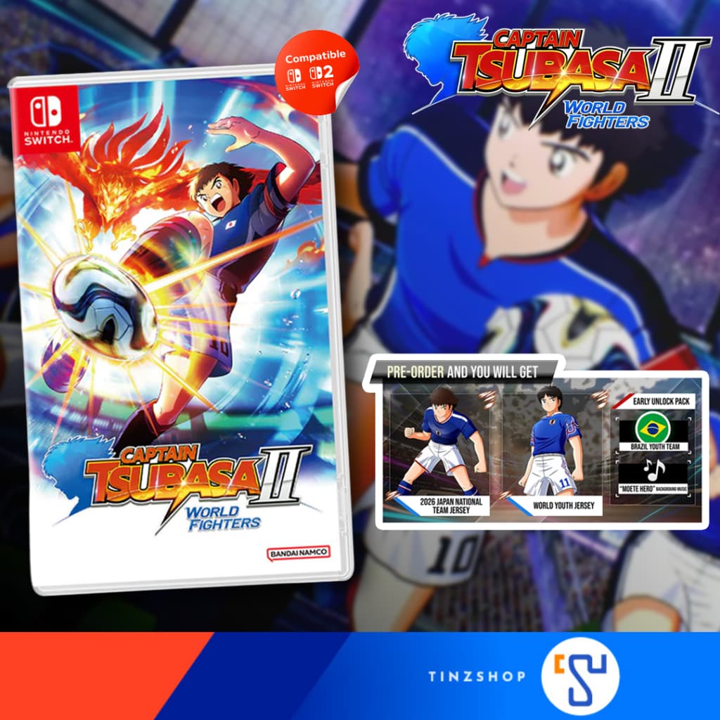 Nintendo Switch Game Captain Tsubasa II World Fighters / Zone Asia / English (เล่นได้ทั้ง Switch, Switch2)