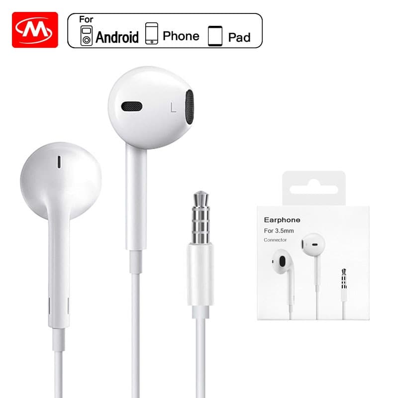 sanmax หูฟัง i6A 3.5mm เสียงดี มีไมโครโฟนในตัว สําหรับ ios Android ทุกรุ่น(รับประกัน 1 ปี)